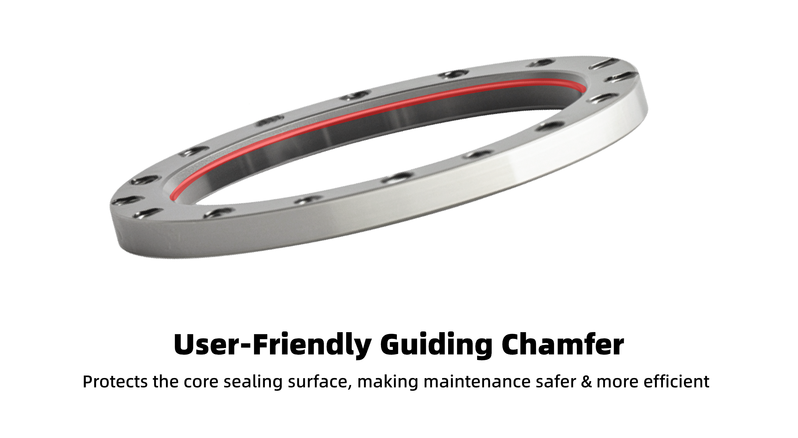 Seal ring guiding chamfer design to protect sealing surface